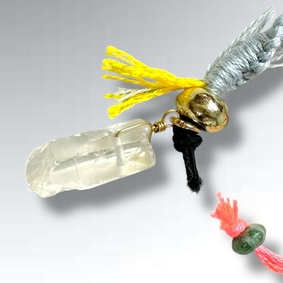 Free People Ariana Ost Dripping In Sun Hair Tie in White Multi NWT Bracelet Boho - Picture 7 of 12